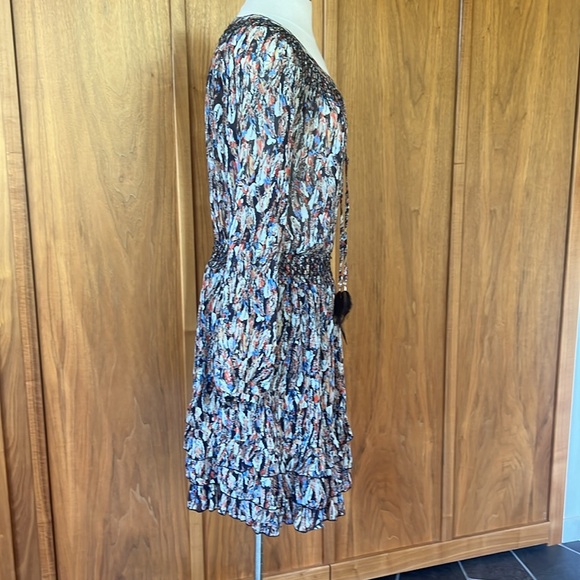 Scully dress, feather motif, Great Western look with cowboy boots - Picture 4 of 5